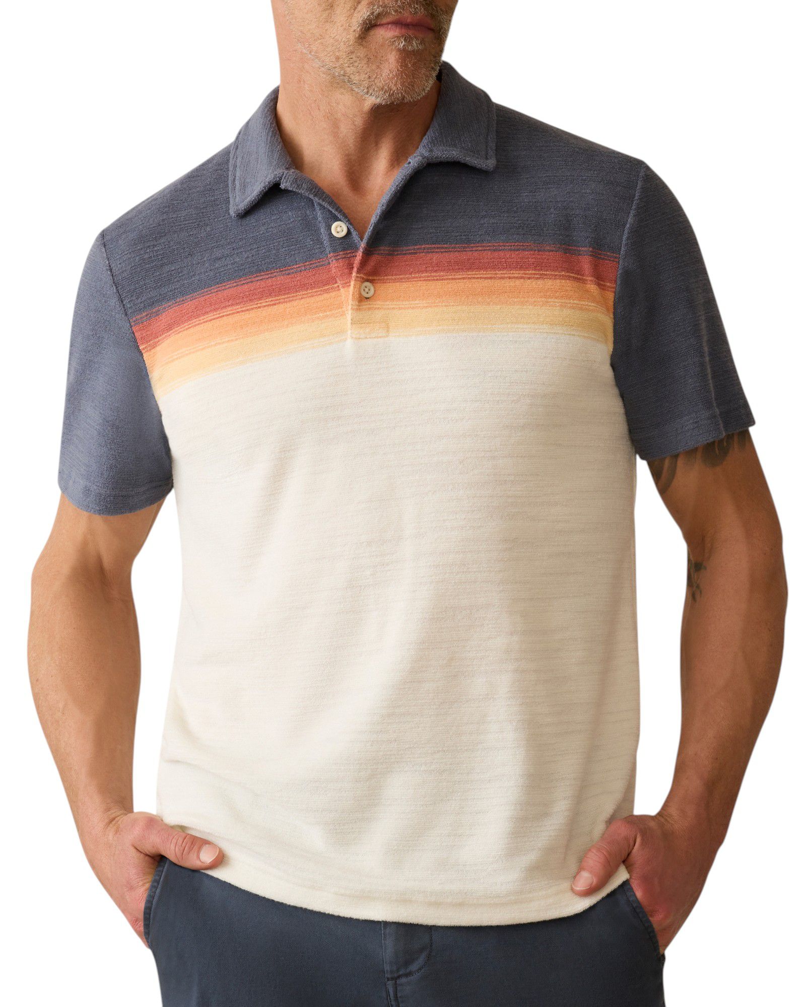 Faherty Cabana Towel Terry Polo, Men