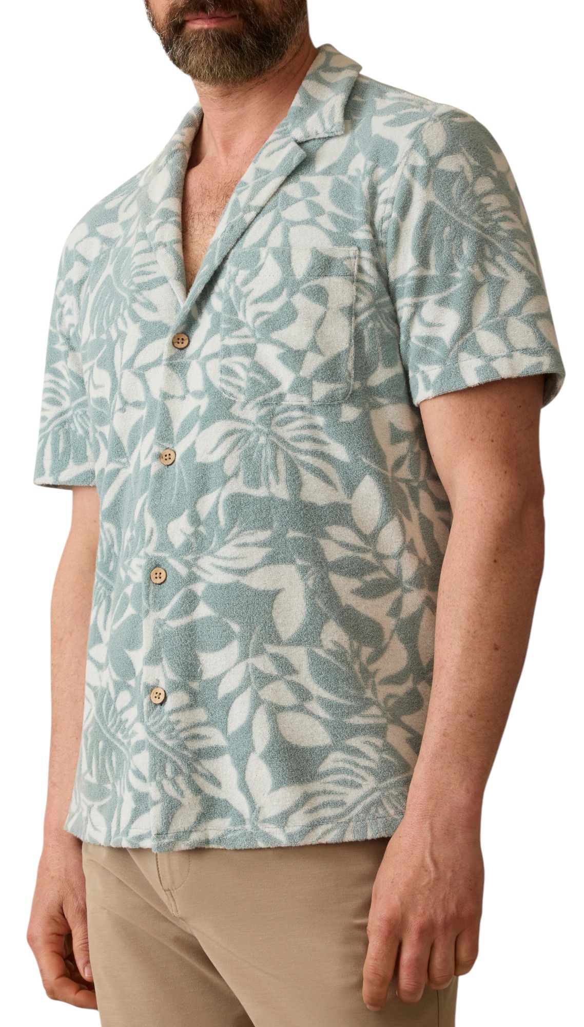 Faherty Men's Cabana Towel Terry Shirt