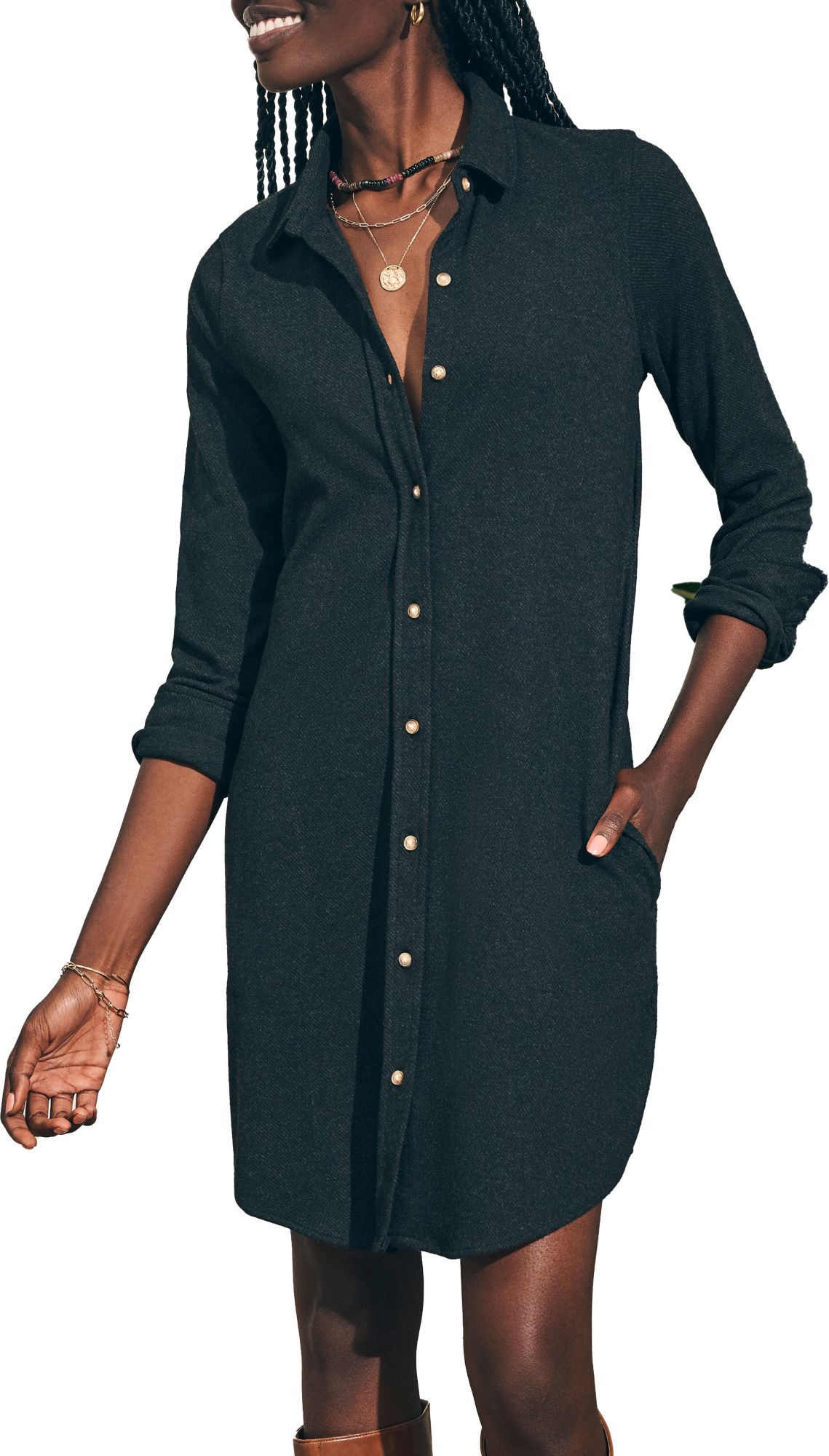Heathered Black Twill