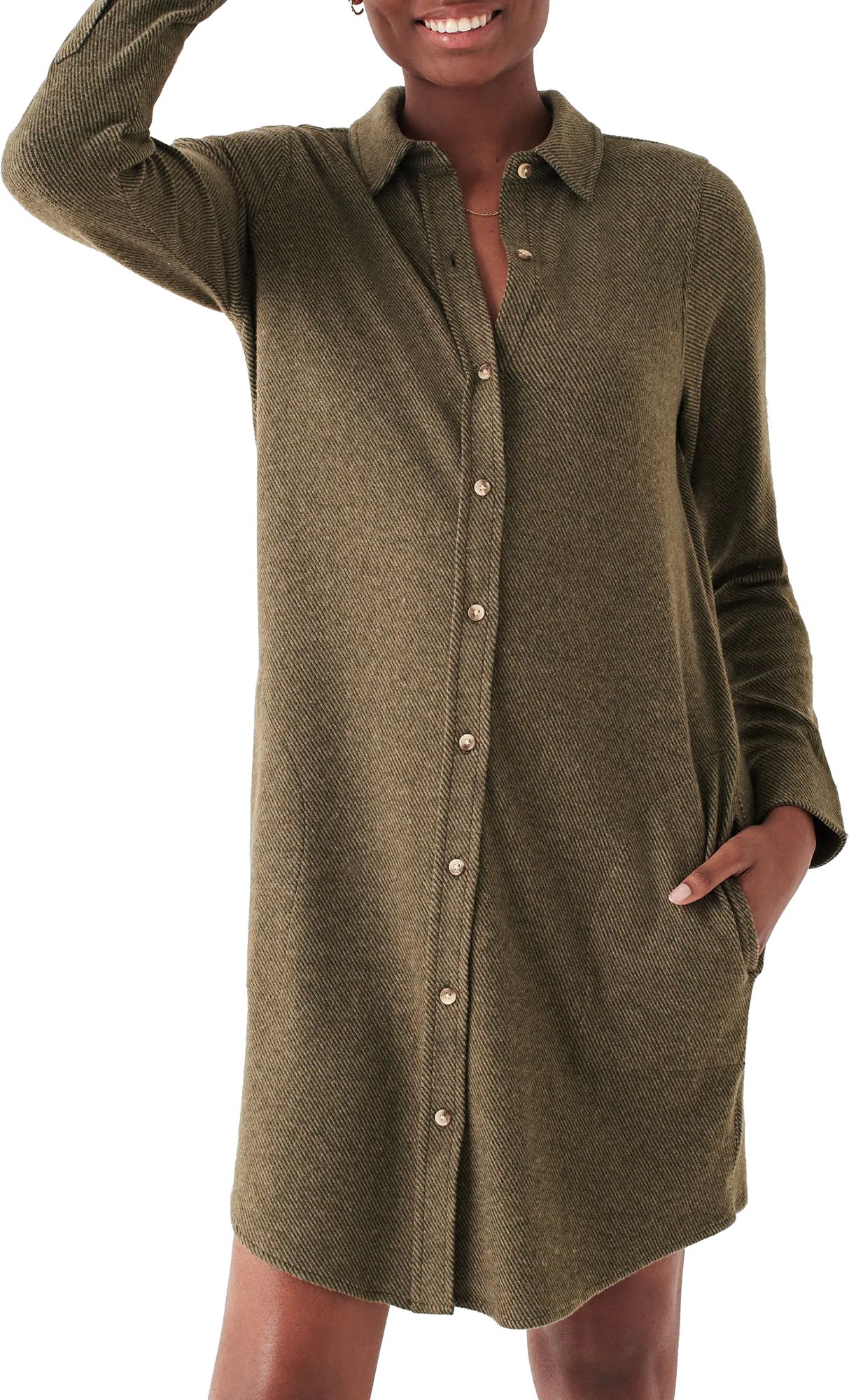 Olive Melange Twill