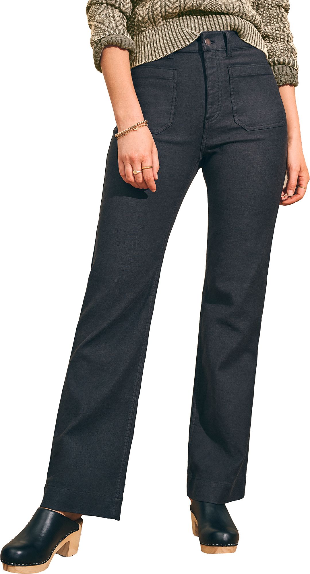 Faherty Women's Stretch Terry Wide Leg Pants
