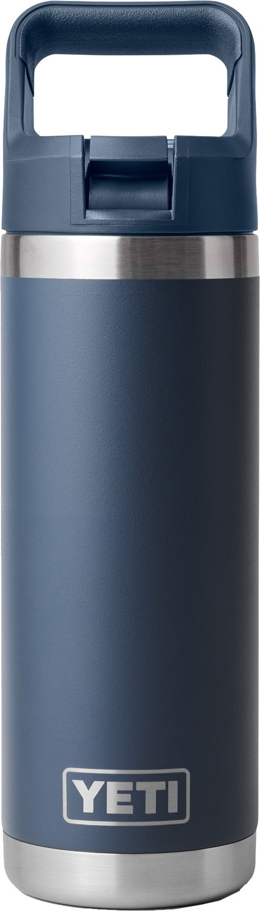 Photos - Water Bottle Yeti 18 oz. Rambler Bottle with Color-Matched Straw Cap, Navy 23YETURMBLR1 