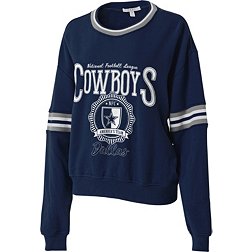 WEAR by Erin Andrews Women's Dallas Cowboys Long Sleeve Navy T-Shirt