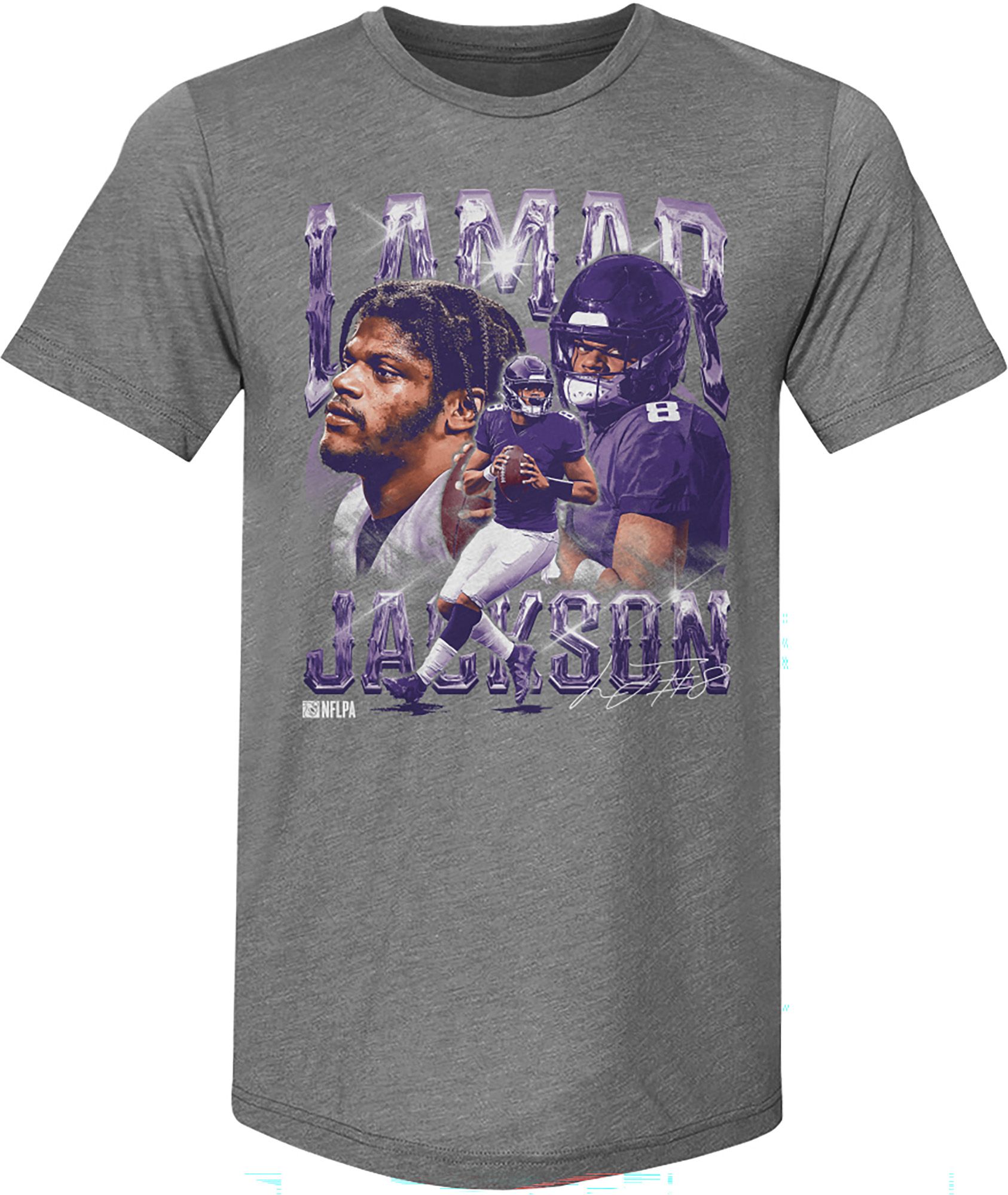 500 LEVEL Men's Baltimore Ravens Lamar Jackson Vintage T-Shirt