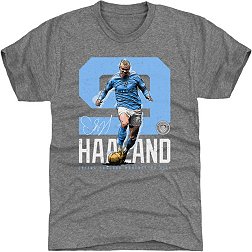 500 Level Manchester City Erling Haaland #9 2023 Heather Grey T-Shirt
