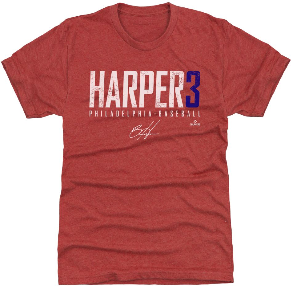500 Level Women's Philadelphia Phillies Bryce Harper #3 Red T-Shirt