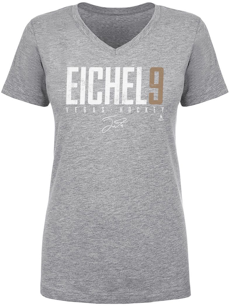 500 LEVEL Women's Jack Eichel #9 Elite Grey T-Shirt