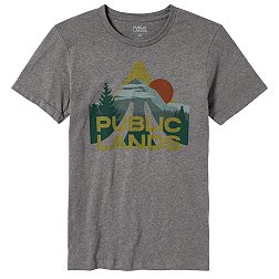 Public Lands Adult Mountain Scape Heather Logo T-Shirt