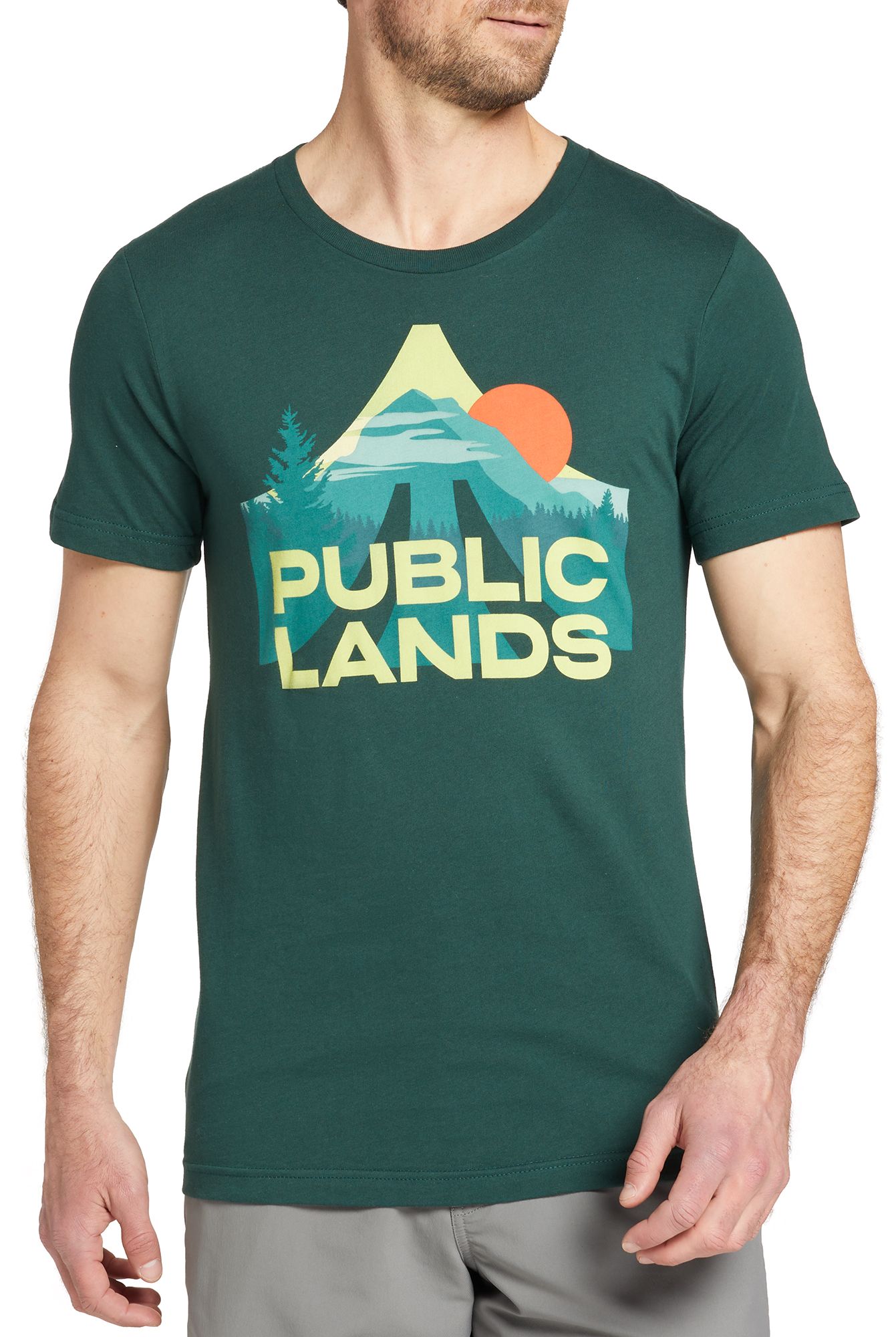Public Lands Adult Mountain Scape Logo T-Shirt