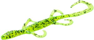 Zoom Baits Mini Lizards Soft Baits 15-Pack, Chartreuse Pepper