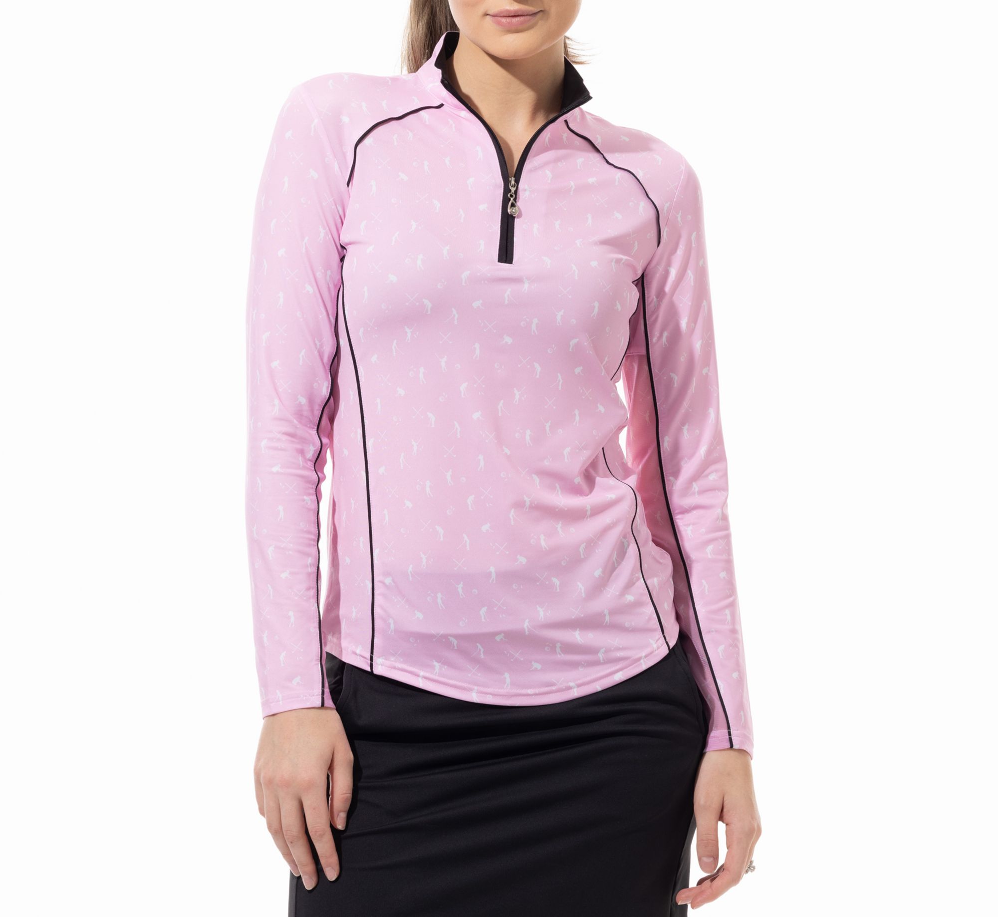 SanSoleil Women's Sunglow Long Sleeve Mock Neck Shirt