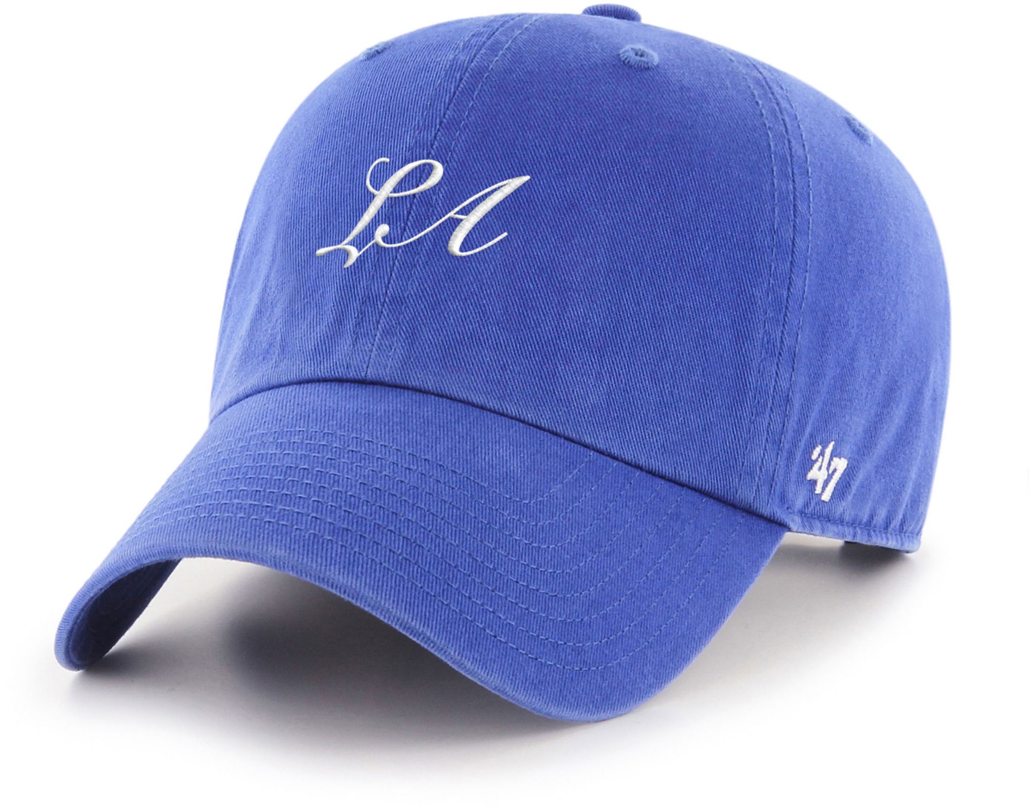 '47 Adult Los Angeles Blue Script Clean Up Adjustable Hat