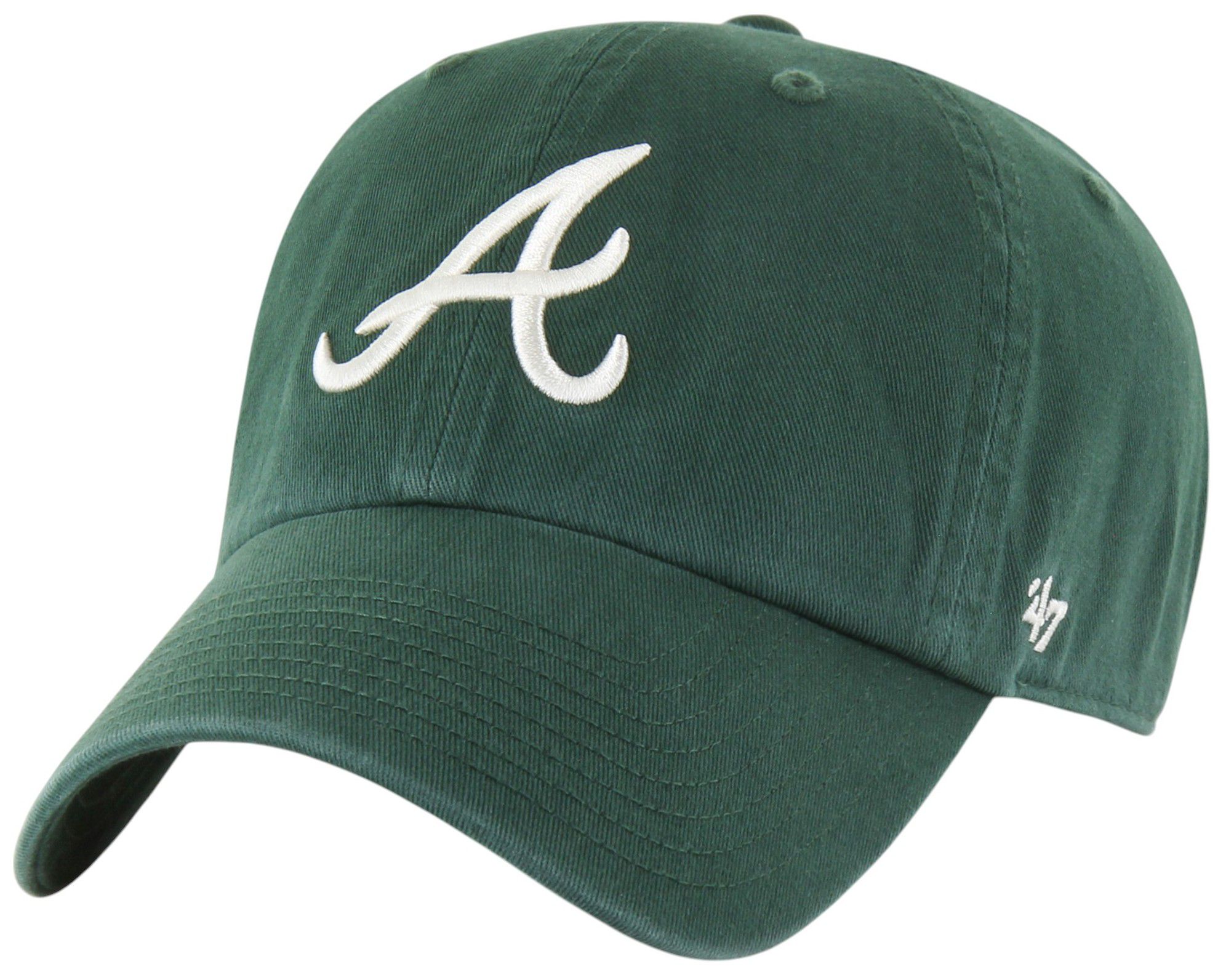 '47 Adult Atlanta Braves Green Logo Clean Up Adjustable Hat