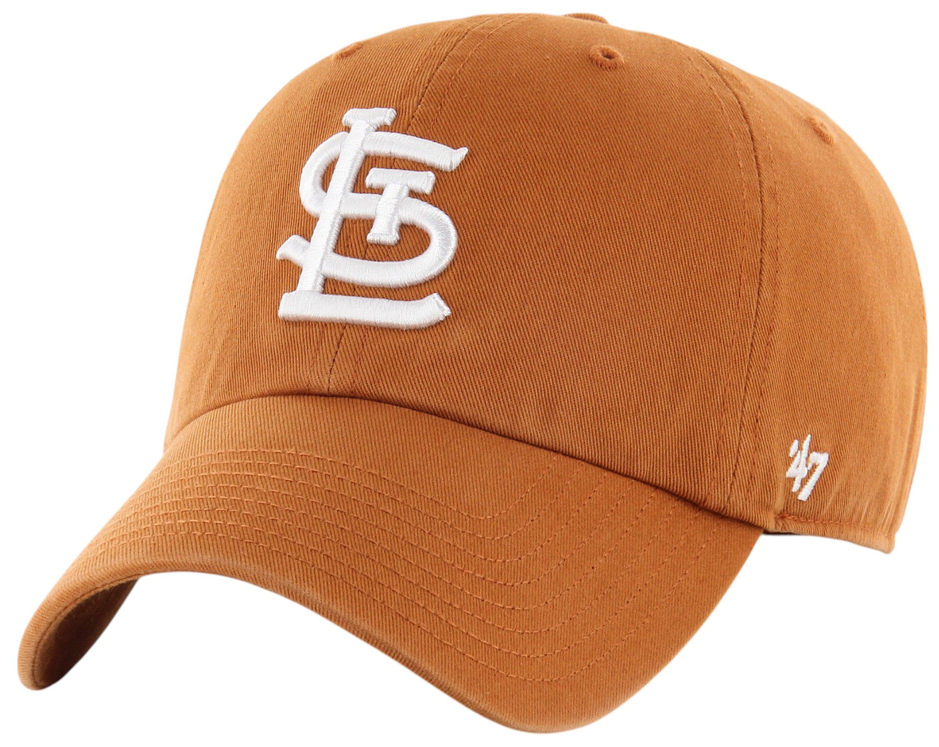 '47 Adult St. Louis Cardinals Orange Logo Clean Up Adjustable Hat