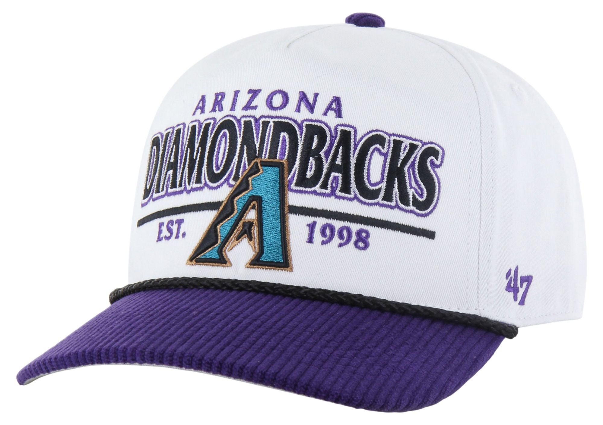 '47 Adult Arizona Diamondbacks White Rustic Hitch Adjustable Hat