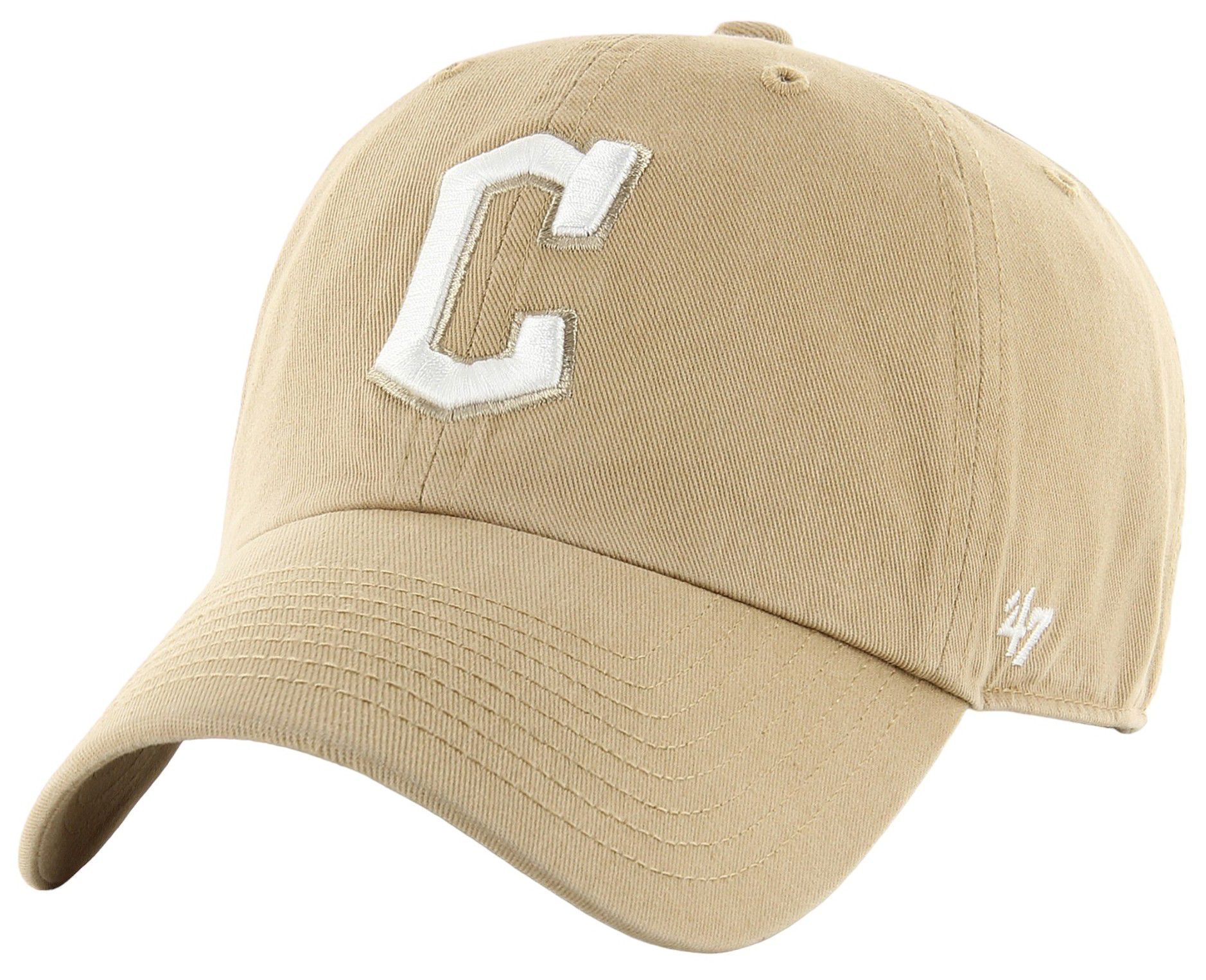 '47 Adult Cleveland Guardians Khaki Cleanup Adjustable Hat