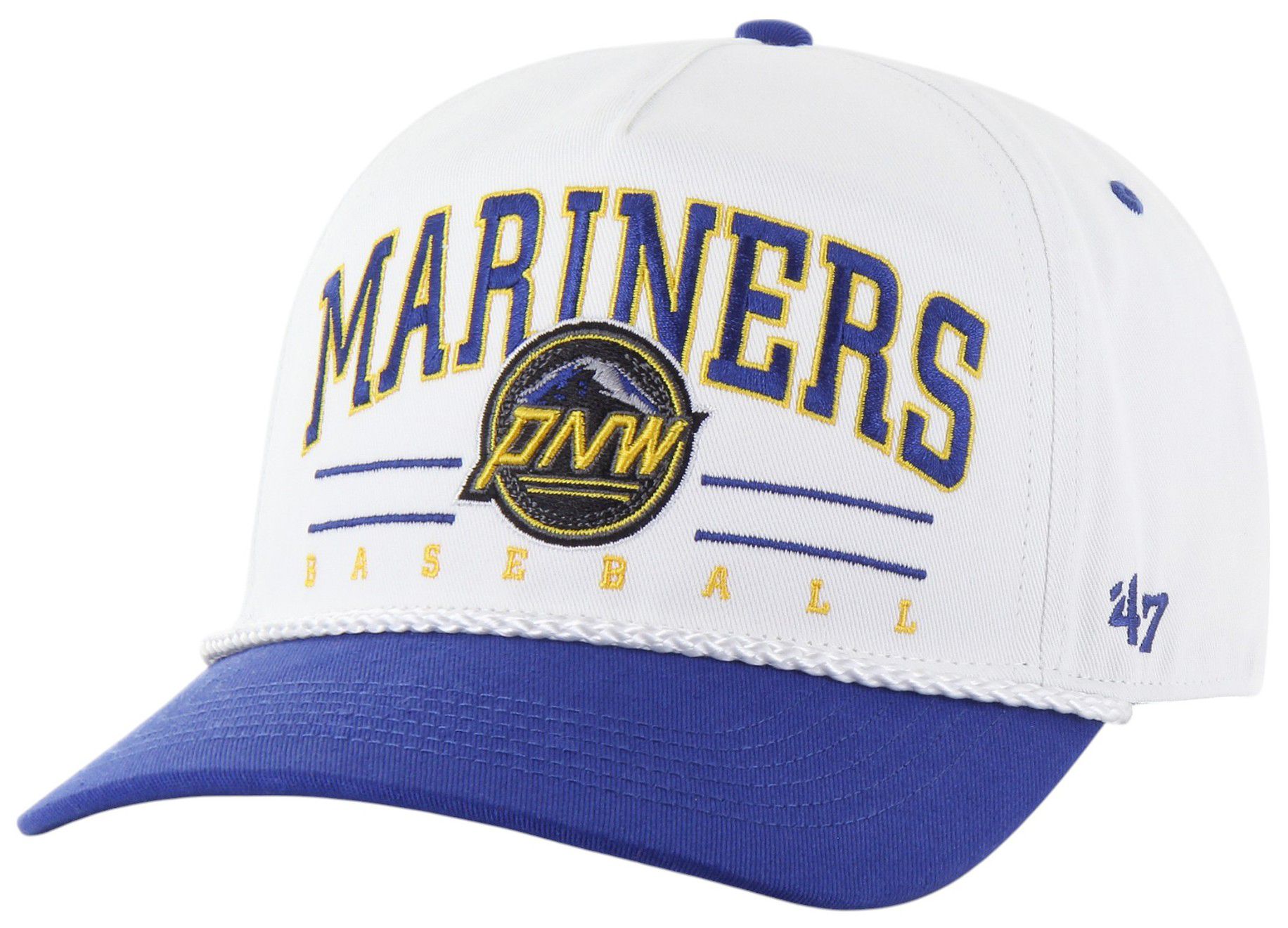 '47 Adult Seattle Mariners White Roscoe Rope Hitch Adjustable Hat