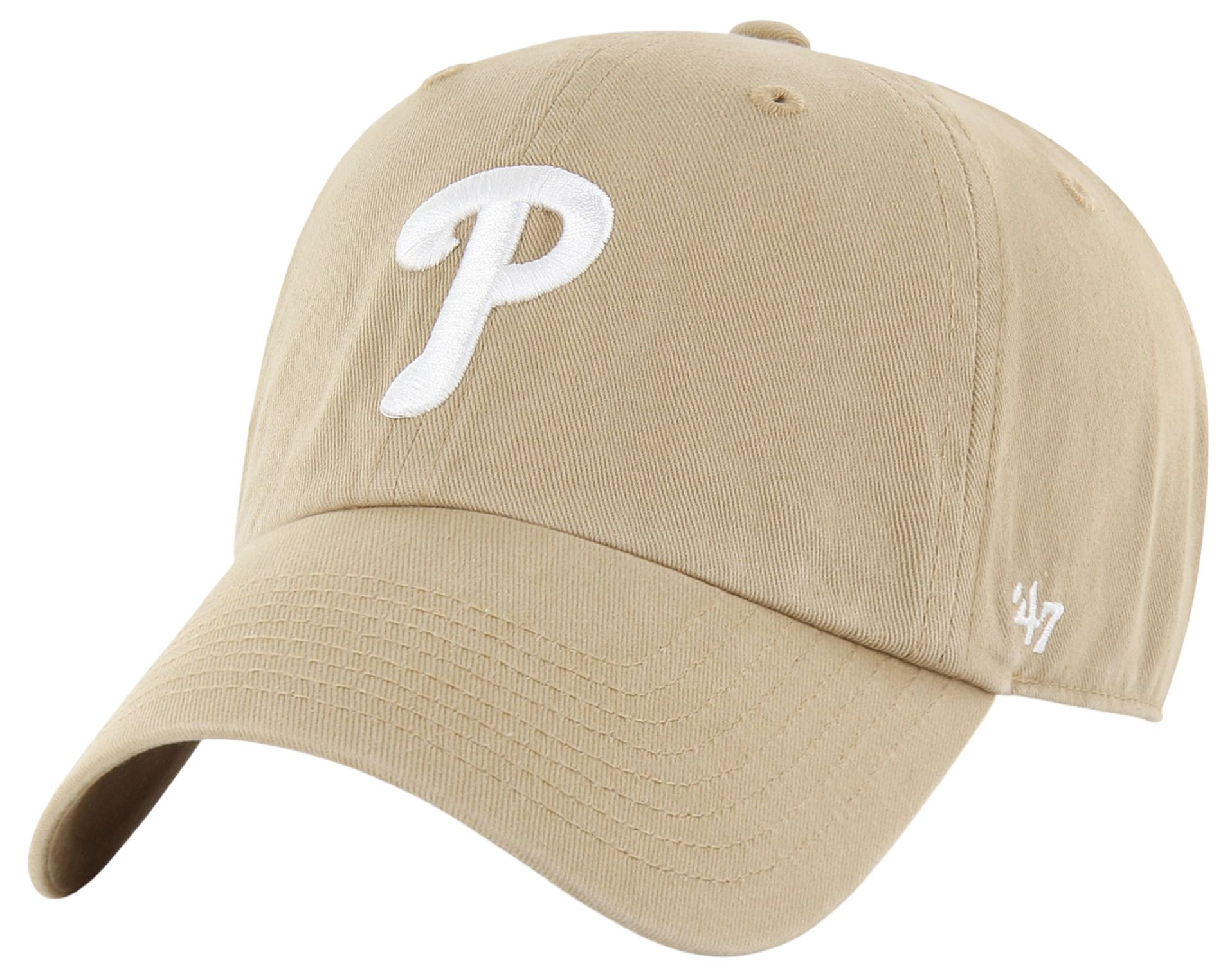'47 Adult Philadelphia Phillies Khaki Clean Up Adjustable Hat