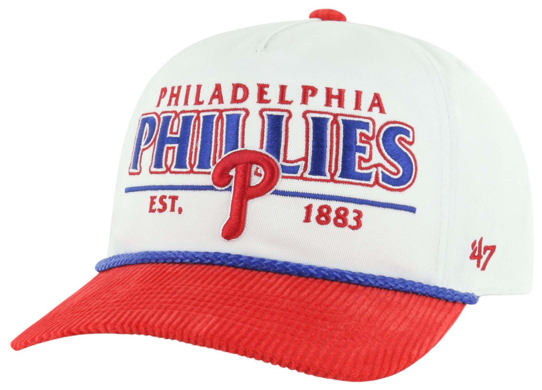 '47 Adult Philadelphia Phillies White Rustic Hitch Adjustable Hat