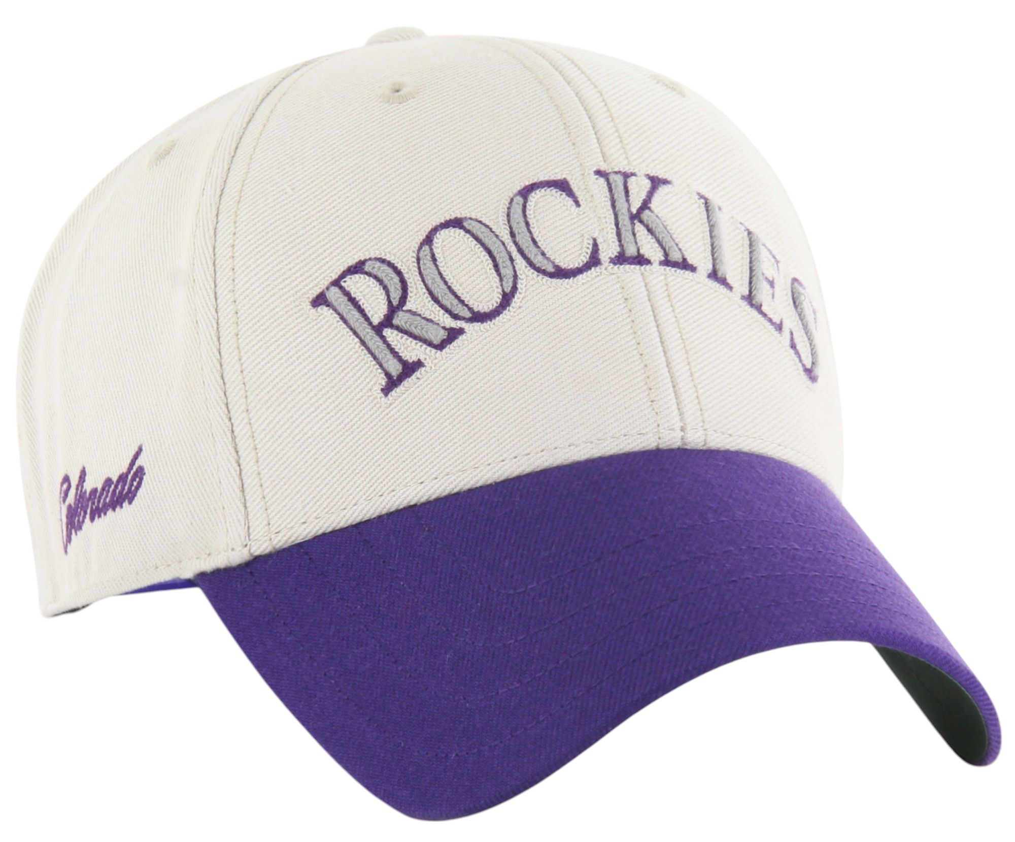 '47 Adult Colorado Rockies White Cooperstown Fieldstone MVP Adjustable Hat