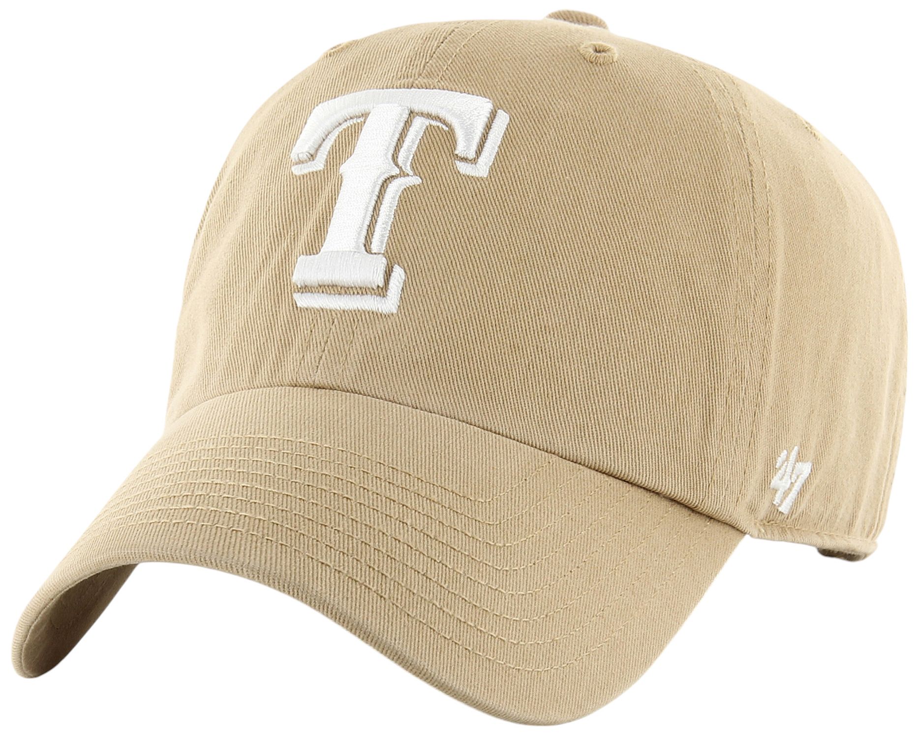 '47 Adult Texas Rangers Khaki Clean Up Adjustable Hat