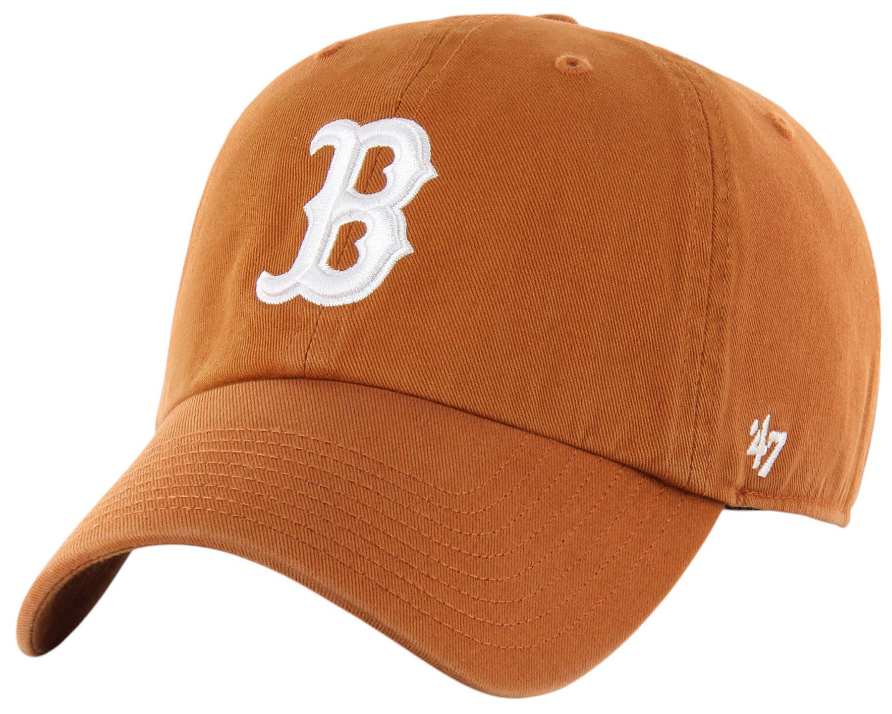'47 Adult Boston Red Sox Orange Logo Clean Up Adjustable Hat