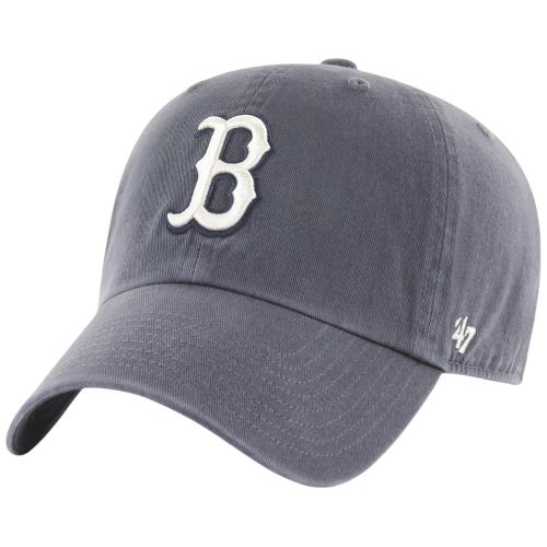 Casquette Boston Red Sox Officielle - Décontractée Lavée - Bleu Marine/Rouge - Taille Unique Réglable