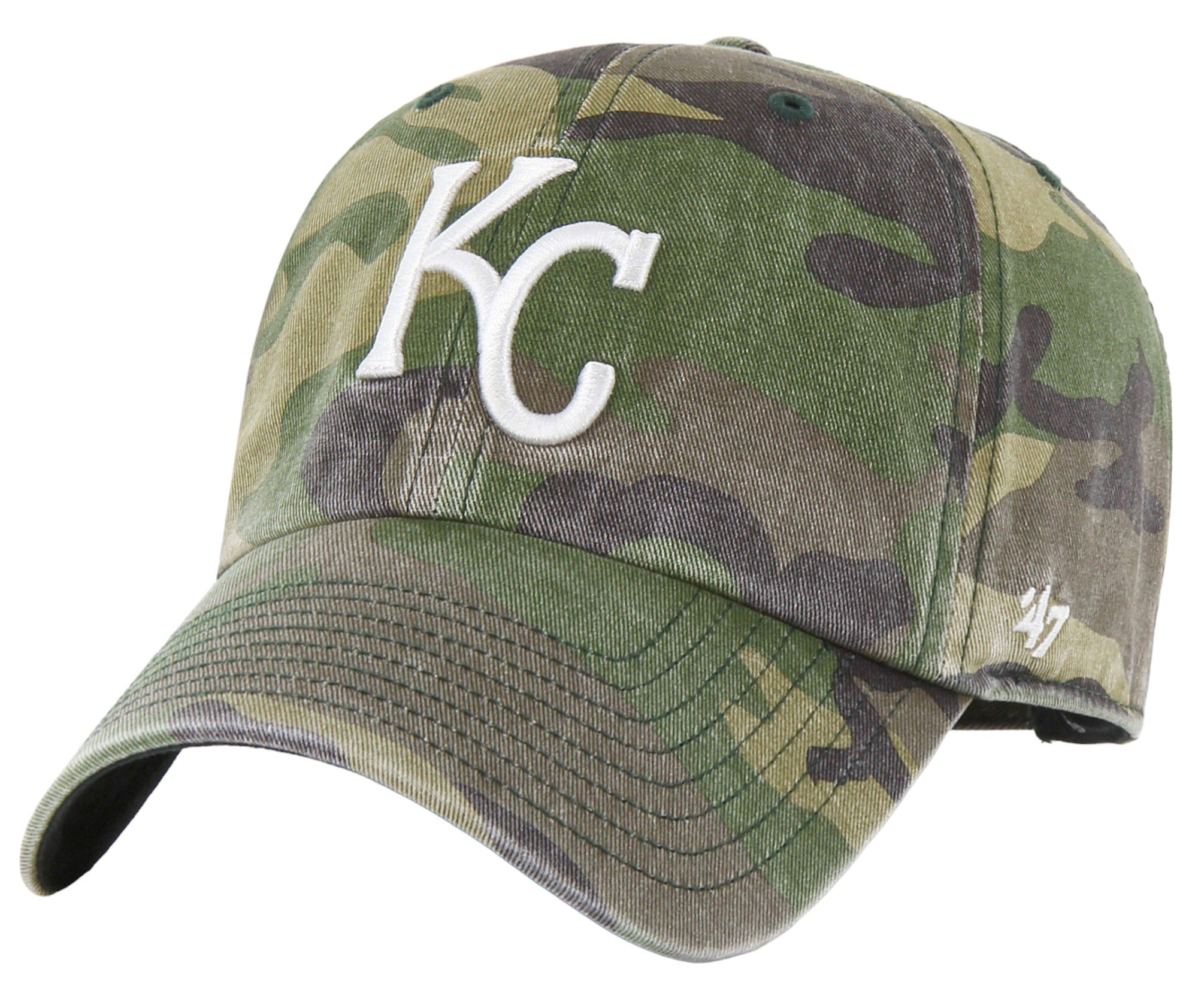 '47 Adult Kansas City Royals Camoflage Clean Up Adjustable Hat