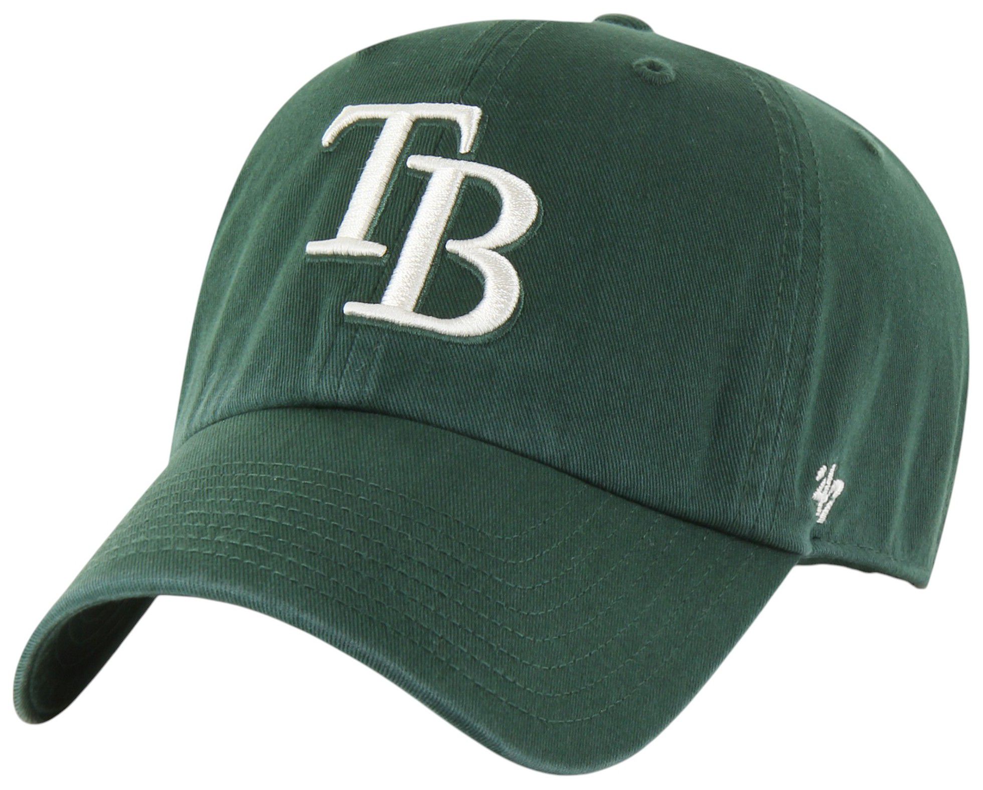 '47 Adult Tampa Bay Rays Green Logo Clean Up Adjustable Hat