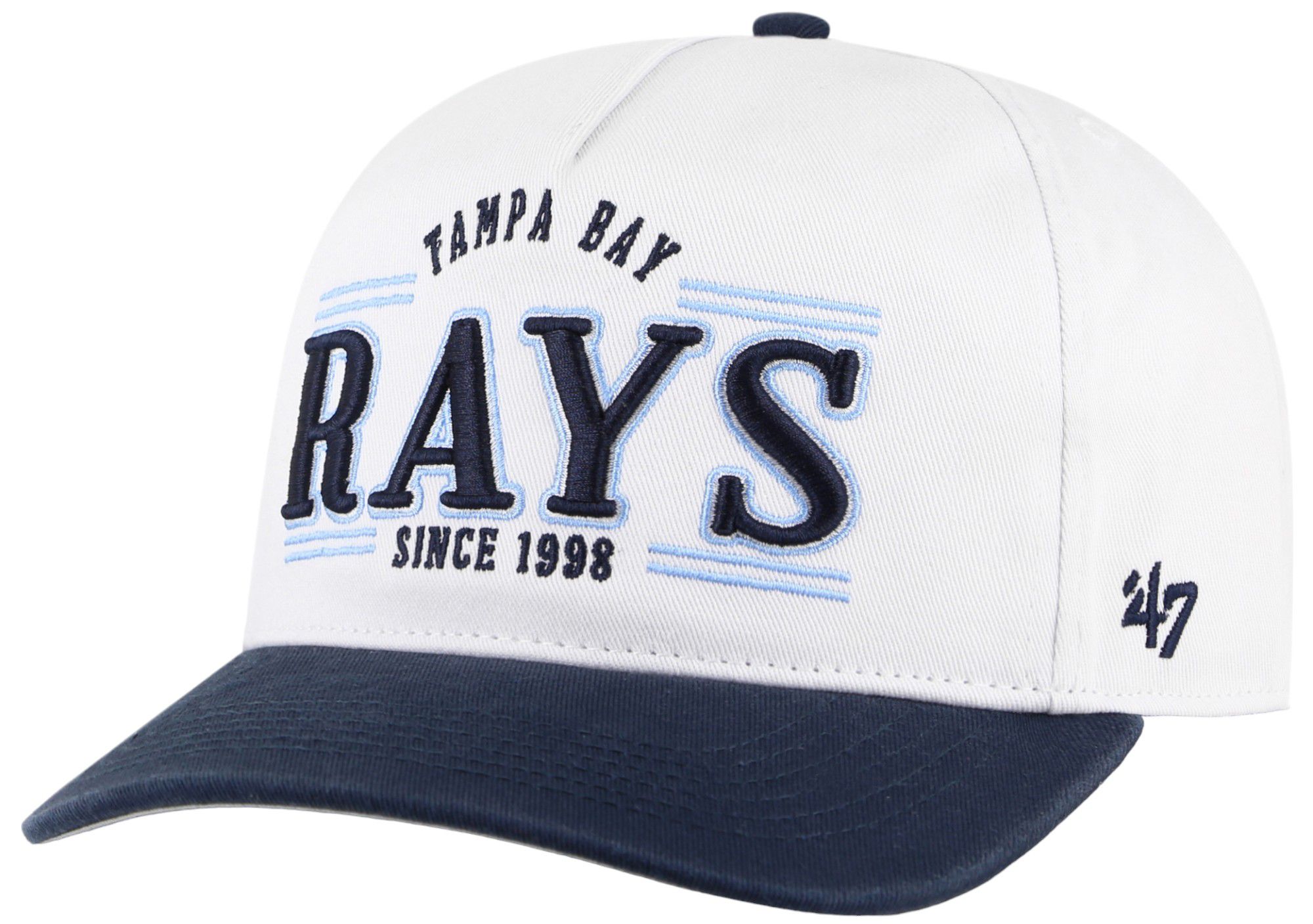 '47 Adult Tampa Bay Rays White Hitch Adjustable Hat