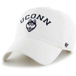 ‘47 Men's Connecticut Huskies White Arch Clean Up Adjustable Hat