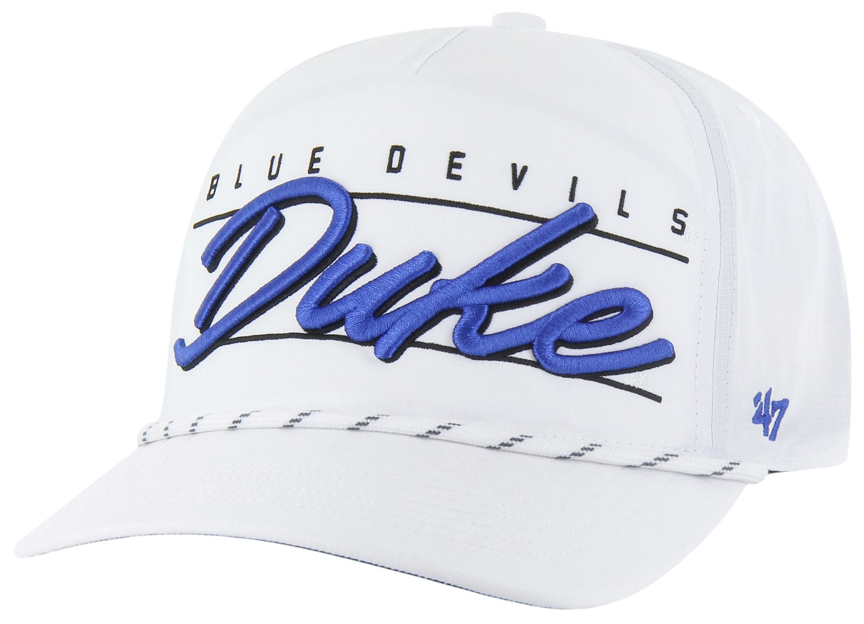 '47 Adult Duke Blue Devils White Condor Hitch Adjustable Hat