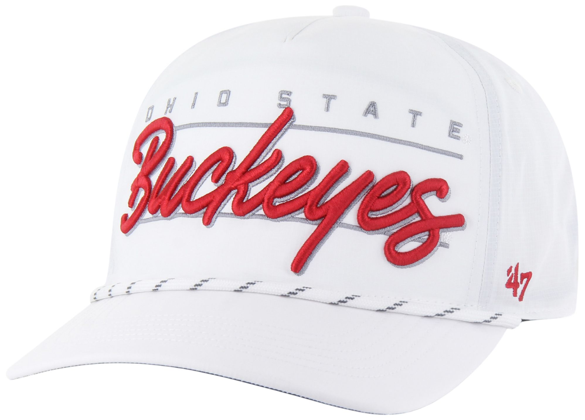 '47 Adult Ohio State Buckeyes White Condor Hitch Adjustable Hat