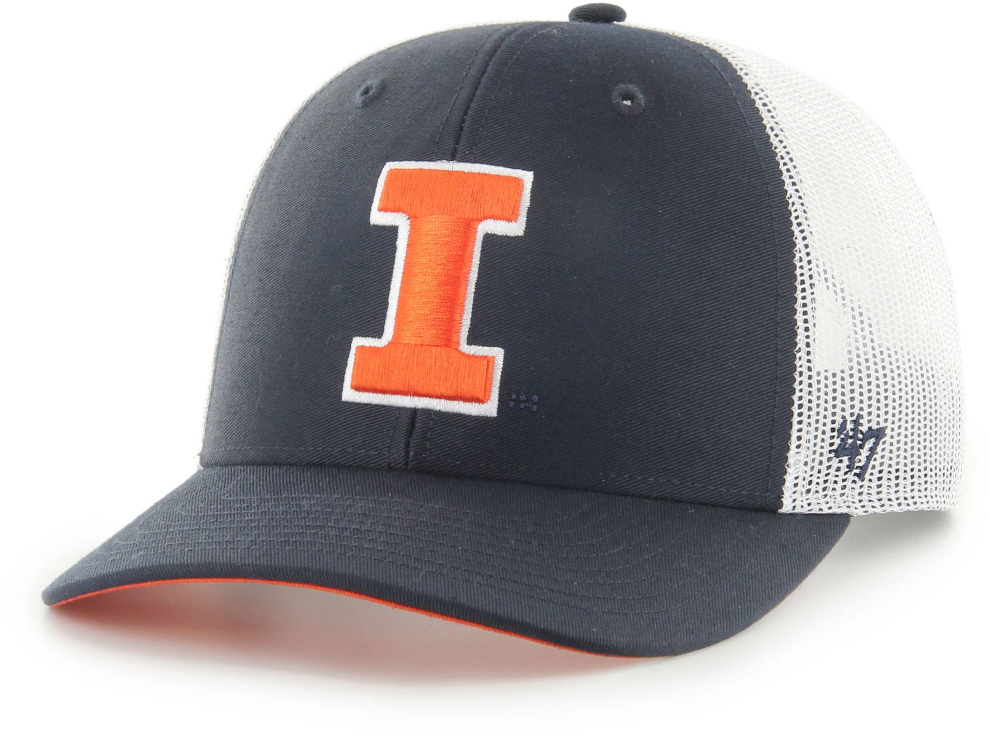 '47 Adult Illinois Fighting Illini Navy Logo Trucker Adjustable Hat, Men's