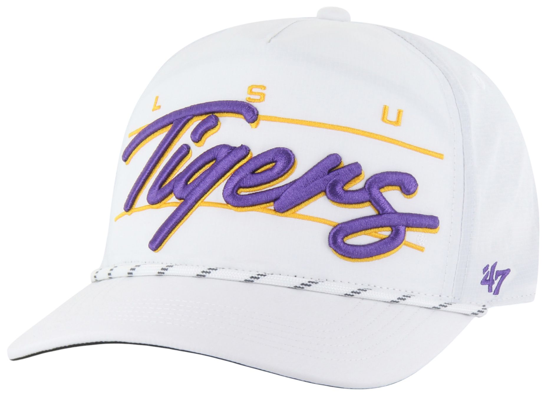 '47 Adult LSU Tigers White Condor Hitch Adjustable Hat