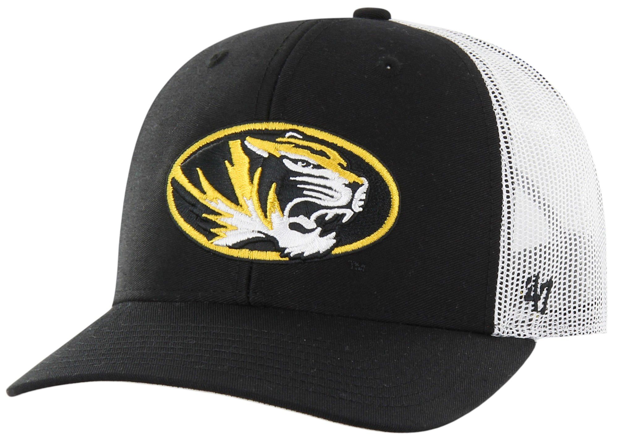 '47 Adult Missouri Tigers Black Logo Adjustable Trucker Hat
