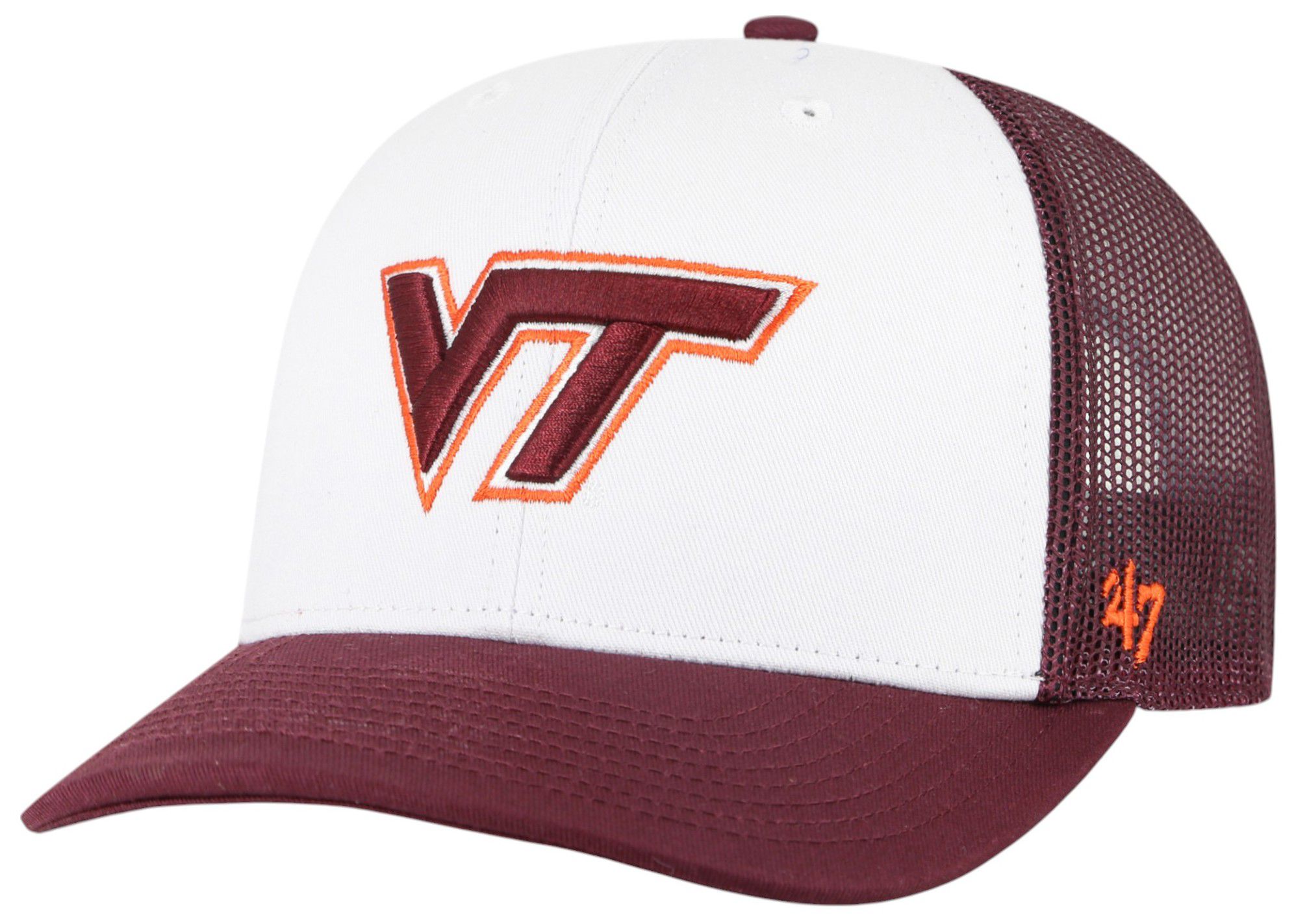 '47 Adult Virginia Tech Hokies Dark Maroon Freshman Trucker Adjustable Hat