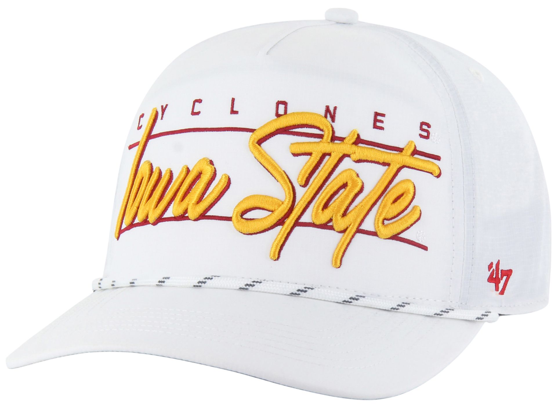 '47 Adult Iowa State Cyclones White Condor Hitch Adjustable Hat