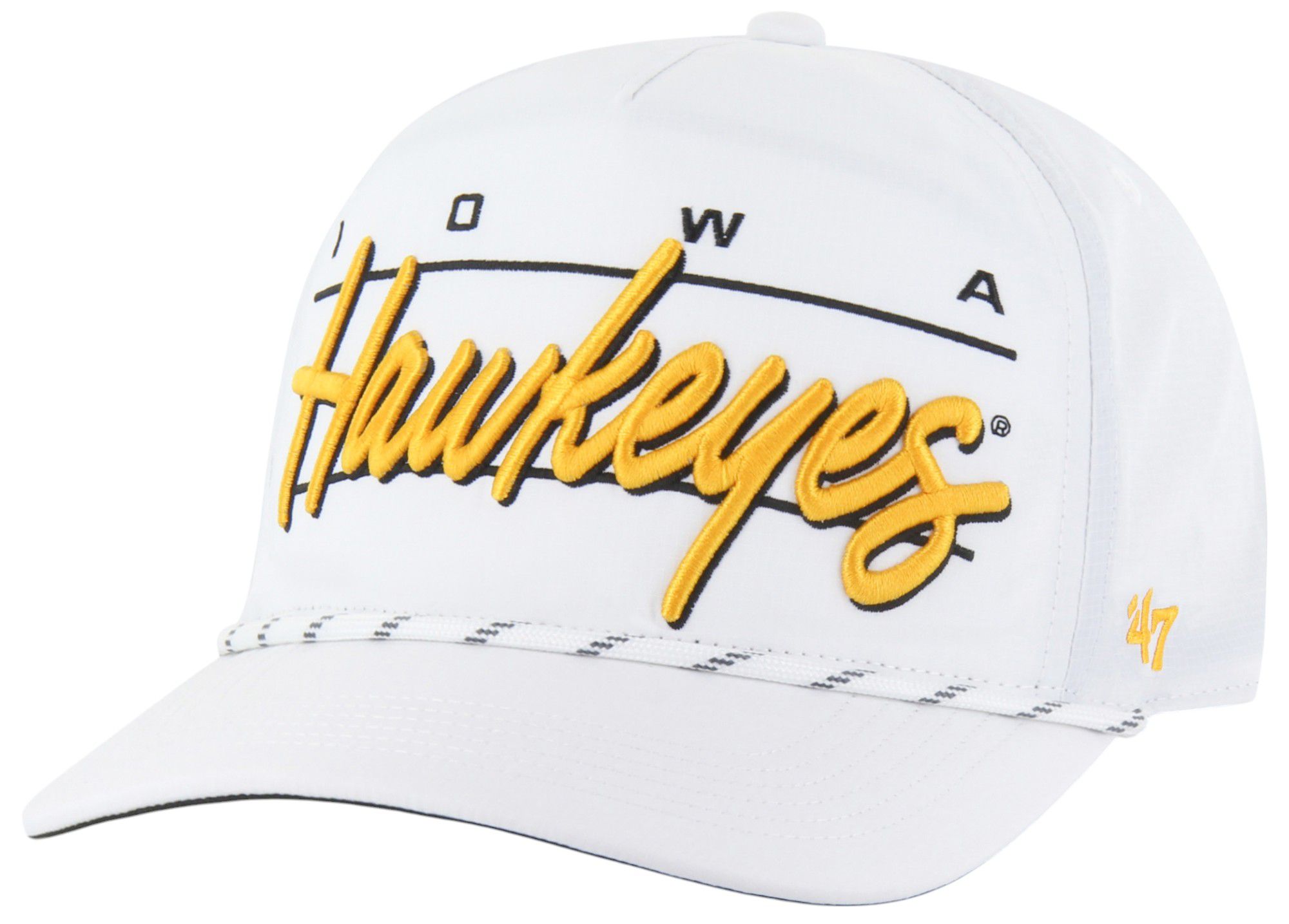 '47 Adult Iowa Hawkeyes White Condor Hitch Adjustable Hat