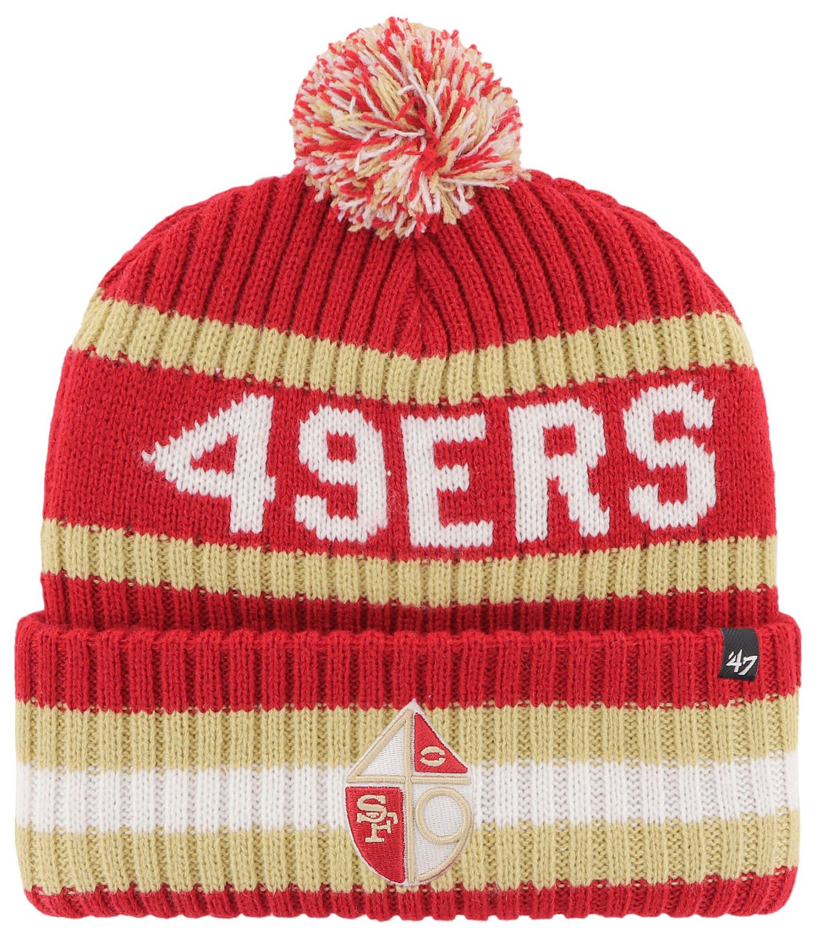 '47 Men's San Francisco 49ers Bering Red Cuffed Knit Beanie