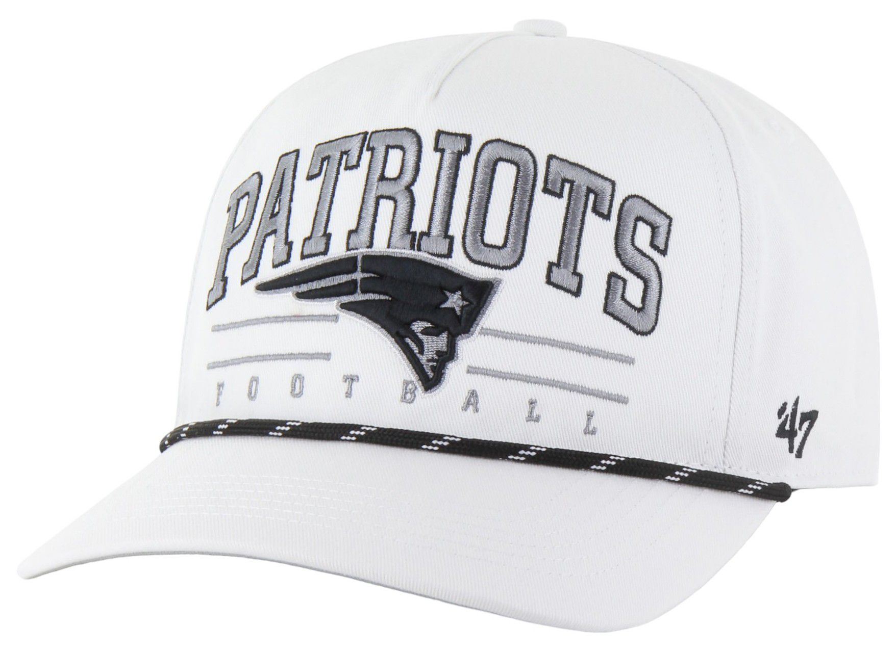'47 Adult New England Patriots Roscoe White Hitch Adjustable Hat