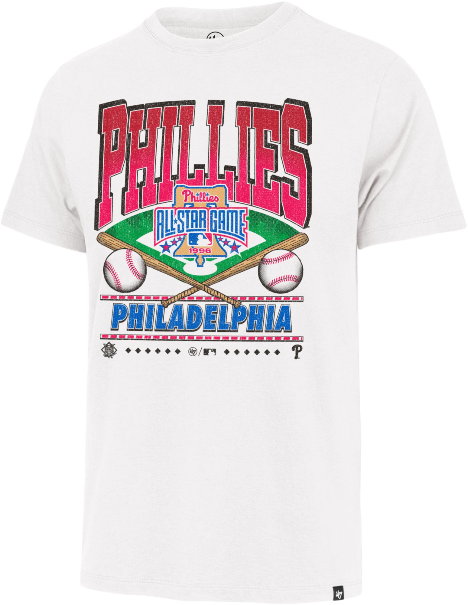 '47 Men's Philadelphia Phillies White Franklin Shot T-Shirt