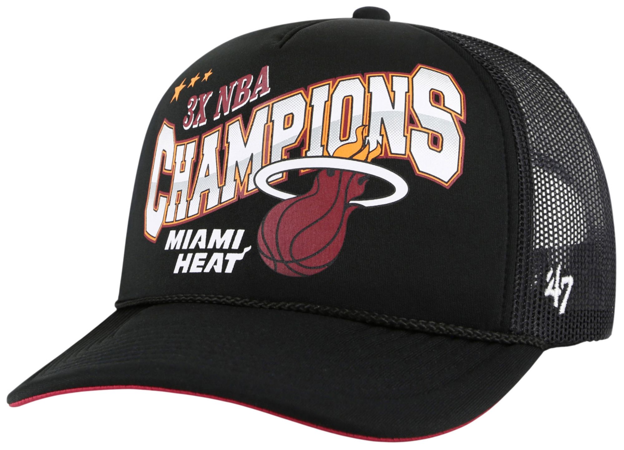 47 Adult Miami Heat Champs Trucker Adjustable Hat