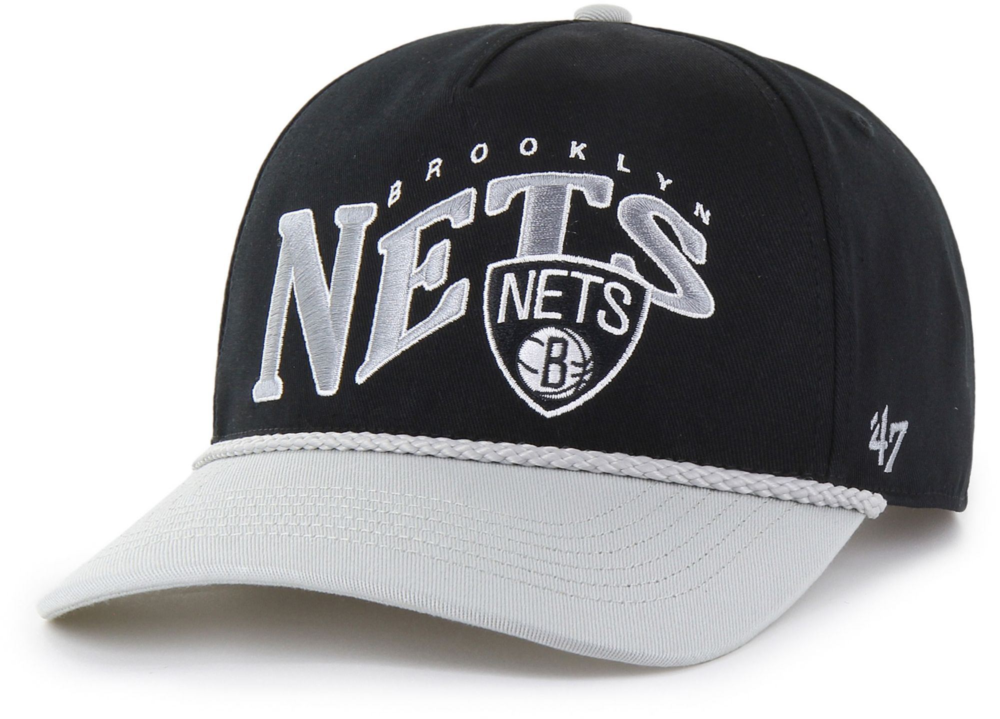 '47 Adult Brooklyn Nets Wave Hitch Adjustable Hat