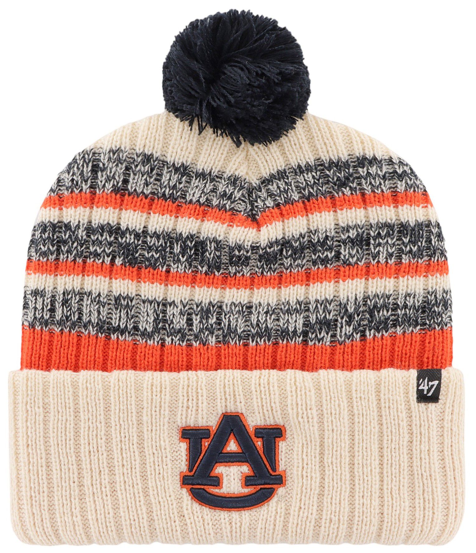 '47 Adult Auburn Tigers Natural Tavern Cuffed Knit Beanie