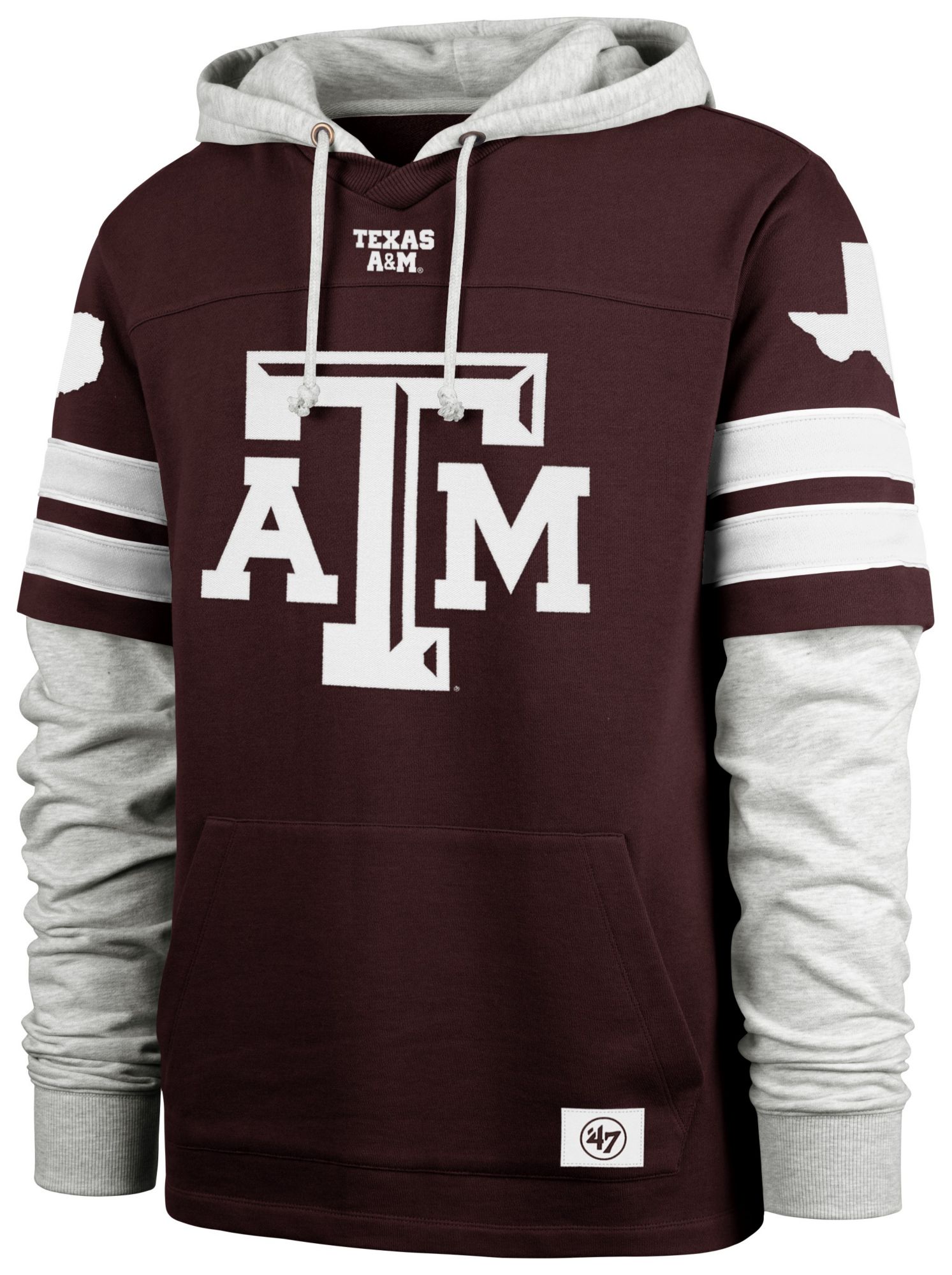 '47 Men's Texas A&amp;M Aggies Maroon Lacer Pullover Hoodie