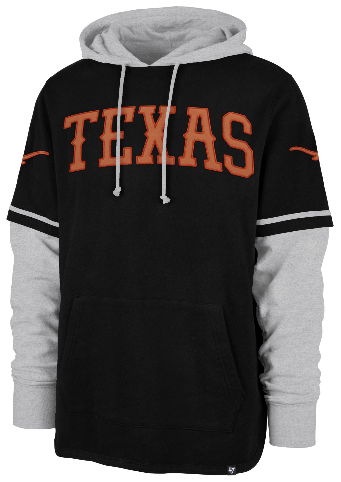 '47 Adult Texas Longhorns Black Trifecta Hoodie