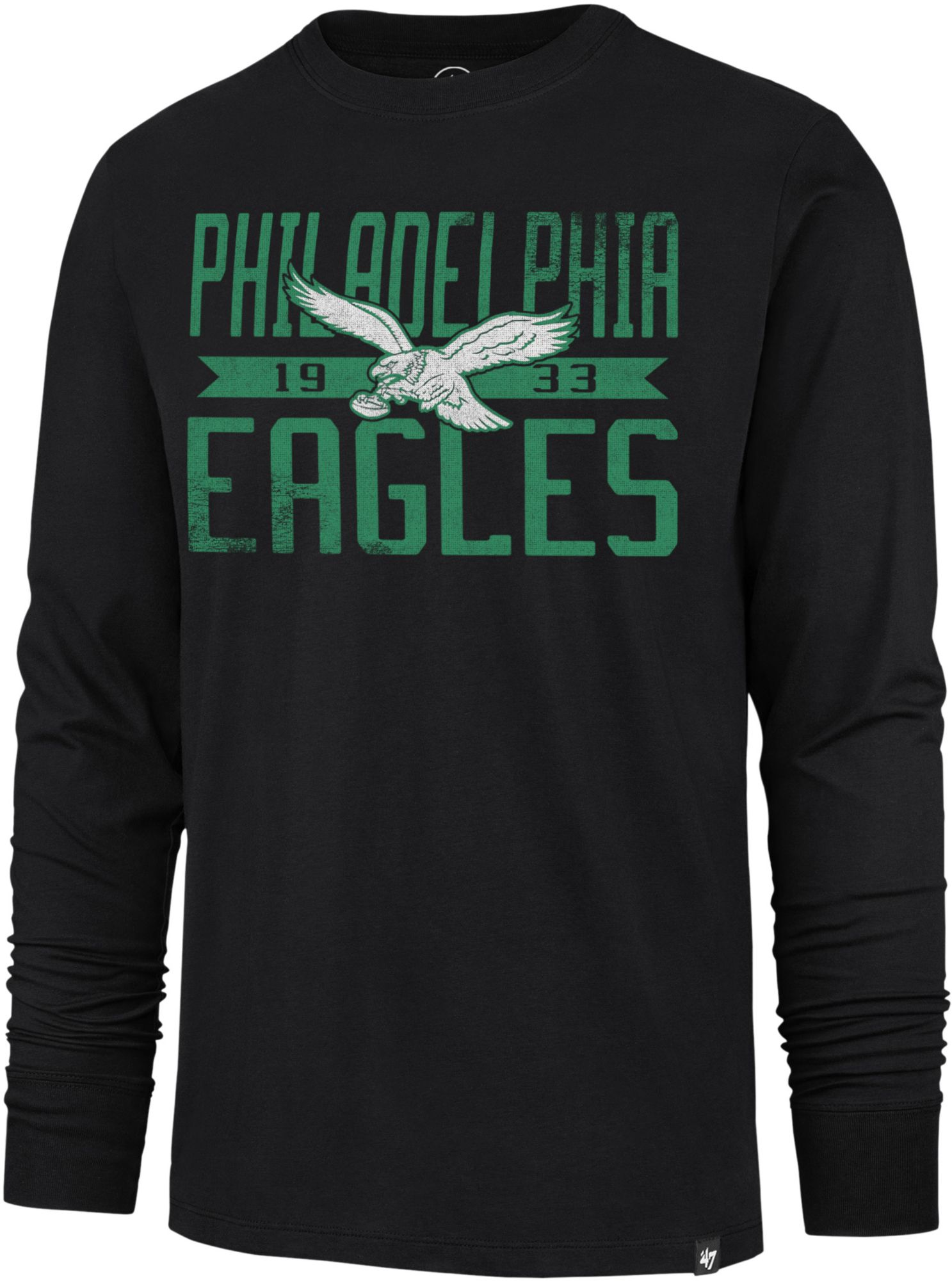 47 Men's Philadelphia Eagles Black Wide Out Long Sleeve T-Shirt