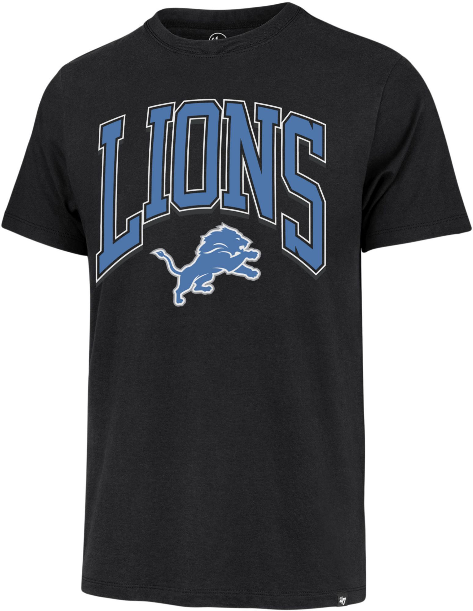 '47 Adult Detroit Lions Black Walk Tall T-Shirt