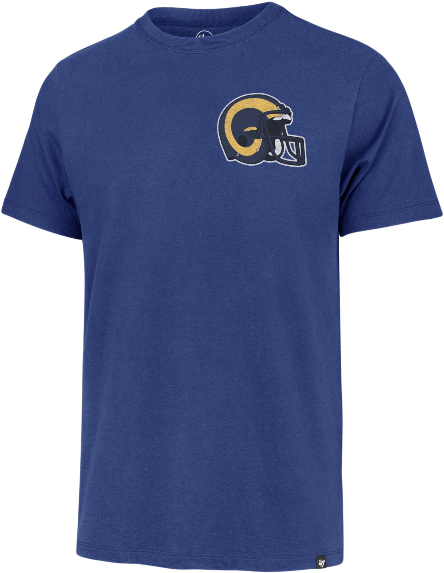 '47 Men's Los Angeles Rams Back 2 Back Blue T-Shirt